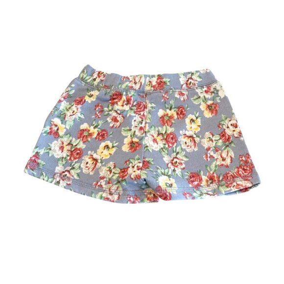 Ralph Lauren Girl's French Terry Floral Shorts Blue Pink Size 4T NWT - Picture 2 of 5